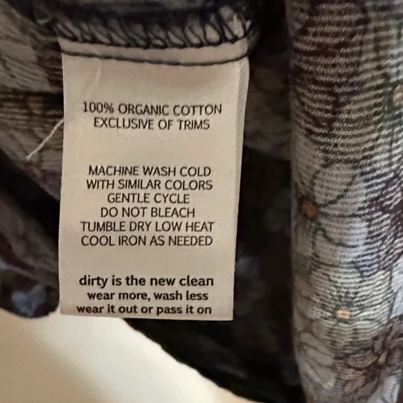 Toad&Co Manzana Blue Floral Peasant Blouse, Women’s Small - Picture 5 of 5